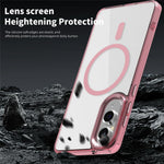 For Samsung Galaxy S25 Edge Magnetic Case TPU+PC Transparent Phone Cover