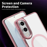 For Samsung Galaxy S25 Edge Magnetic Case TPU+PC Transparent Phone Cover