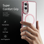 For Samsung Galaxy S25 Edge Magnetic Case TPU+PC Transparent Phone Cover