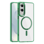 For Samsung Galaxy S25 Edge Magnetic Case TPU+PC Transparent Phone Cover