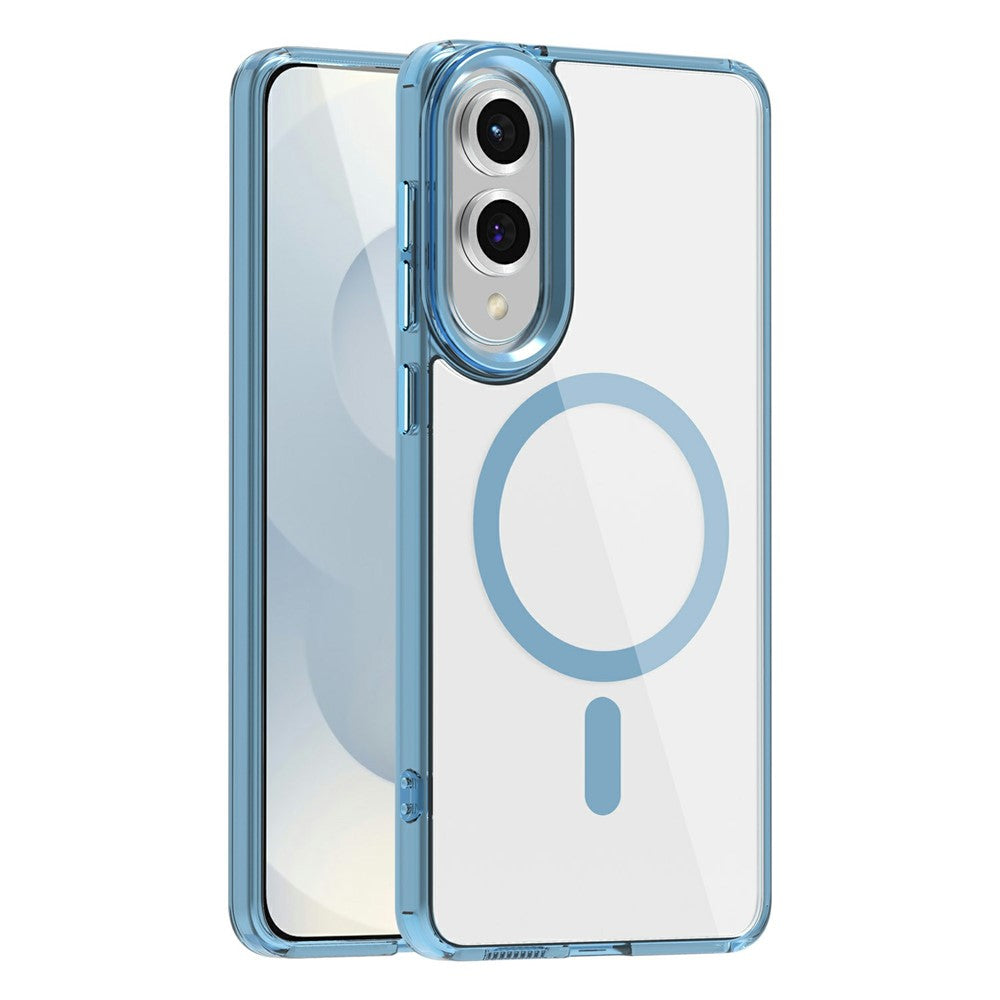 For Samsung Galaxy S25 Edge Magnetic Case TPU+PC Transparent Phone Cover