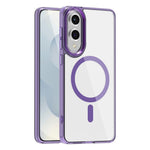 For Samsung Galaxy S25 Edge Magnetic Case TPU+PC Transparent Phone Cover