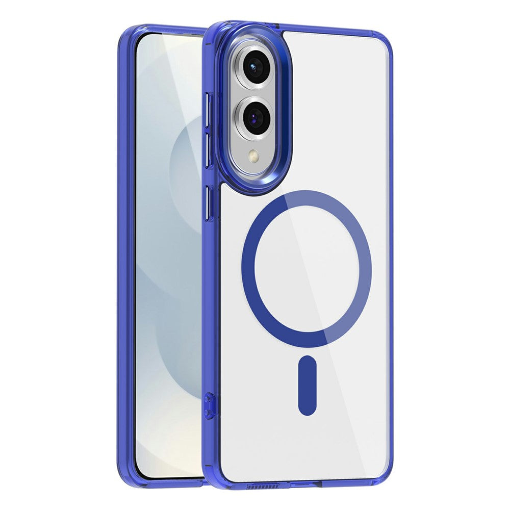 For Samsung Galaxy S25 Edge Magnetic Case TPU+PC Transparent Phone Cover