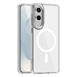 For Samsung Galaxy S25 Edge Magnetic Case TPU+PC Transparent Phone Cover