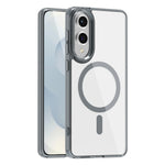For Samsung Galaxy S25 Edge Magnetic Case TPU+PC Transparent Phone Cover