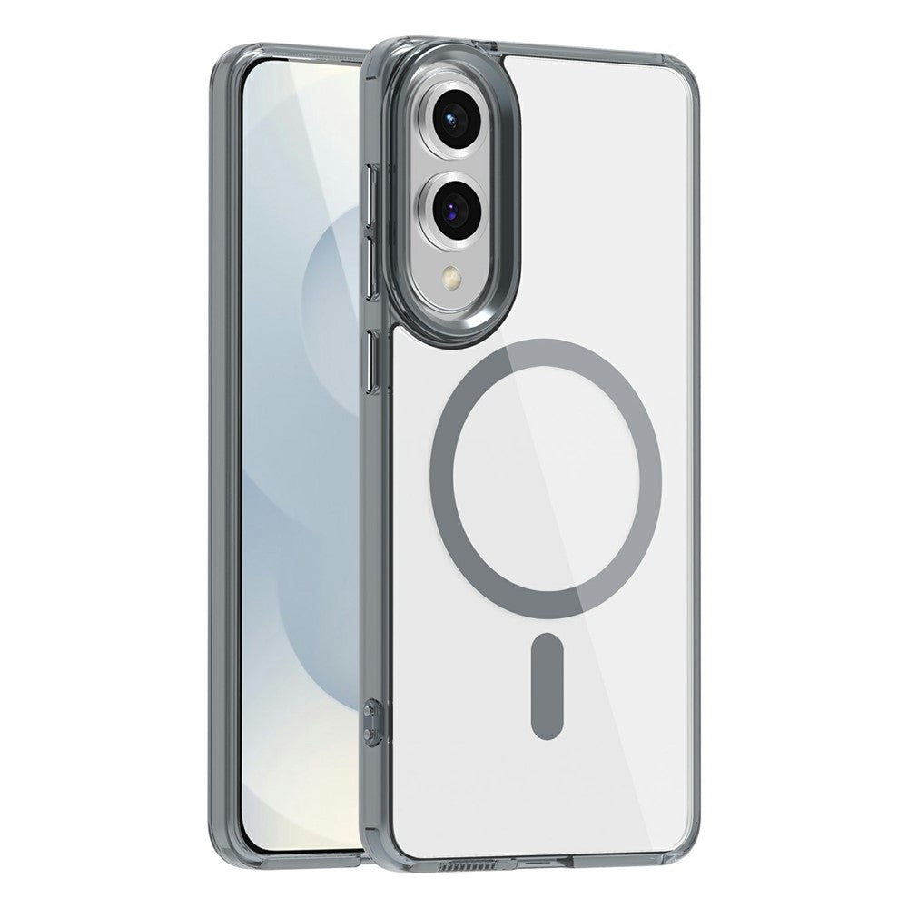 For Samsung Galaxy S25 Edge Magnetic Case TPU+PC Transparent Phone Cover