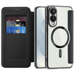 For Samsung Galaxy S25 Edge Magnetic Case RFID Blocking Leather Phone Cover
