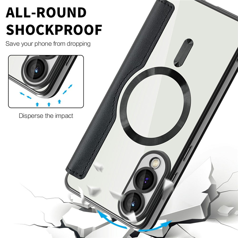 For Samsung Galaxy S25 Edge Magnetic Case RFID Blocking Leather Phone Cover