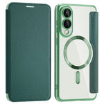 For Samsung Galaxy S25 Edge Magnetic Case RFID Blocking Leather Phone Cover