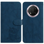 For Honor Magic7 Lite 5G / X9c 5G / X60 Pro 5G Case Owl Imprinted PU Leather Wallet Phone Cover with Wrist Strap