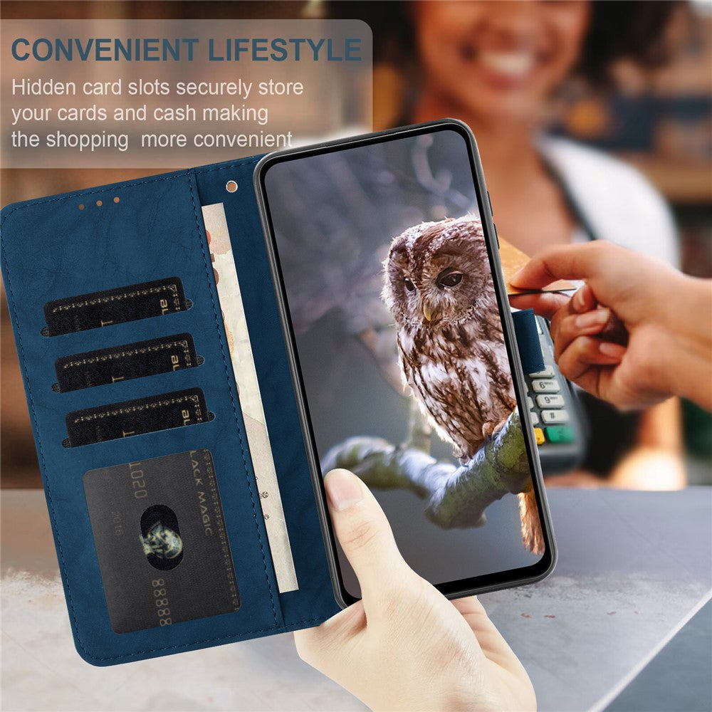 For Honor Magic7 Lite 5G / X9c 5G / X60 Pro 5G Case Owl Imprinted PU Leather Wallet Phone Cover with Wrist Strap