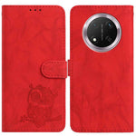 For Honor Magic7 Lite 5G / X9c 5G / X60 Pro 5G Case Owl Imprinted PU Leather Wallet Phone Cover with Wrist Strap