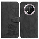 For Honor Magic7 Lite 5G / X9c 5G / X60 Pro 5G Case Owl Imprinted PU Leather Wallet Phone Cover with Wrist Strap