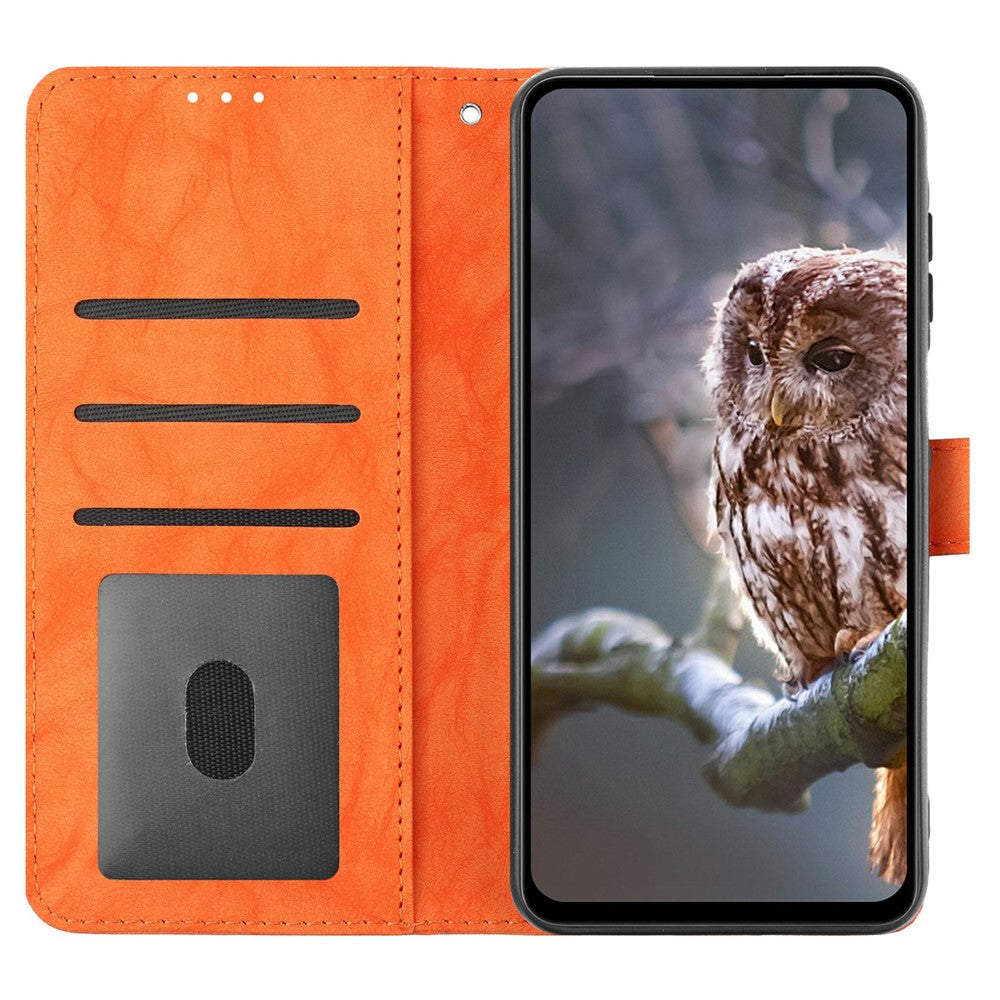 For OnePlus 13 Case Owl Imprinted PU Leather Wallet Phone Cover with Wrist Strap
