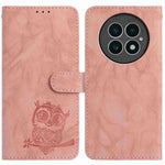 For OnePlus 13 Case Owl Imprinted PU Leather Wallet Phone Cover with Wrist Strap