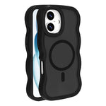 For iPhone 16 Plus Case Compatible with MagSafe TPU + PC Phone Back Cover Skin Touch Wave Shape