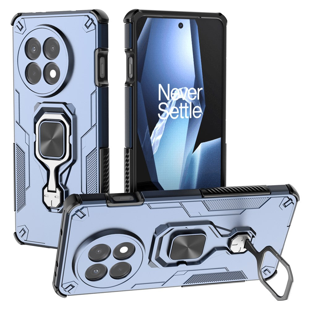 For OnePlus 13R 5G Case Rotatable Ring Kickstand PC + TPU Shockproof Phone Cover