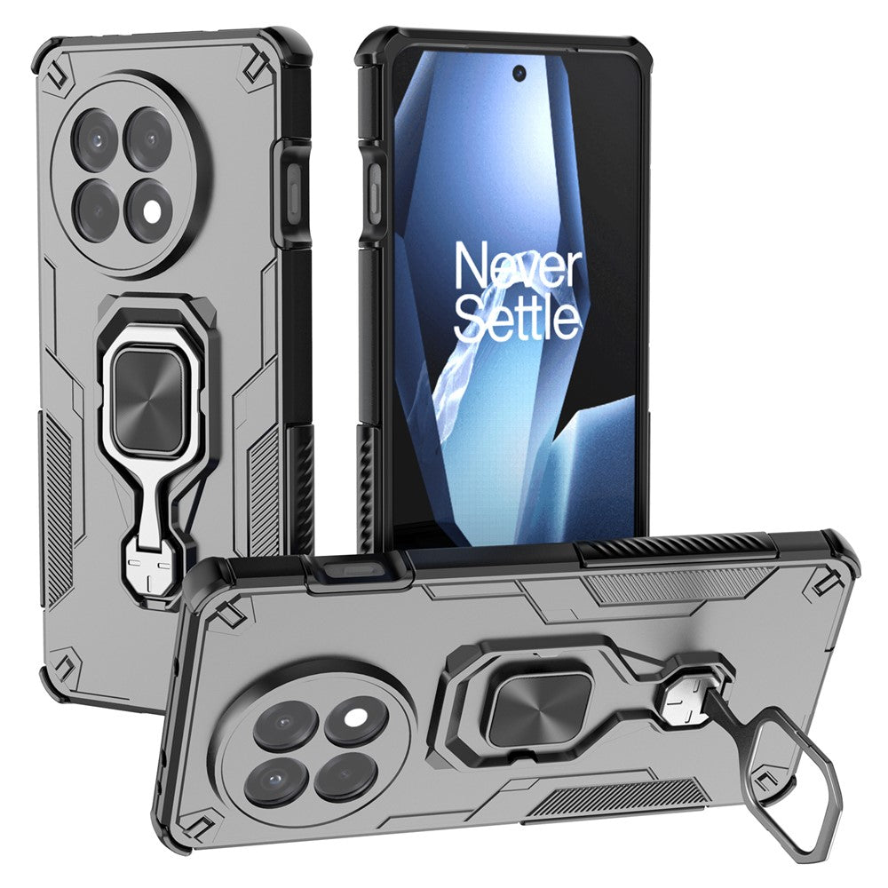 For OnePlus 13R 5G Case Rotatable Ring Kickstand PC + TPU Shockproof Phone Cover