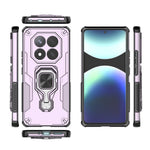 For Xiaomi Redmi Note 14 Pro 5G / Poco X7 5G Case Rotatable Ring Kickstand PC + TPU Shockproof Phone Cover