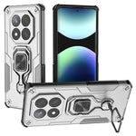 For Xiaomi Redmi Note 14 Pro 5G / Poco X7 5G Case Rotatable Ring Kickstand PC + TPU Shockproof Phone Cover
