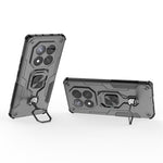 For Xiaomi Redmi Note 14 Pro 4G Case Rotatable Ring Kickstand PC + TPU Shockproof Phone Cover