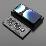 For Xiaomi Redmi Note 14 Pro 4G Case Rotatable Ring Kickstand PC + TPU Shockproof Phone Cover