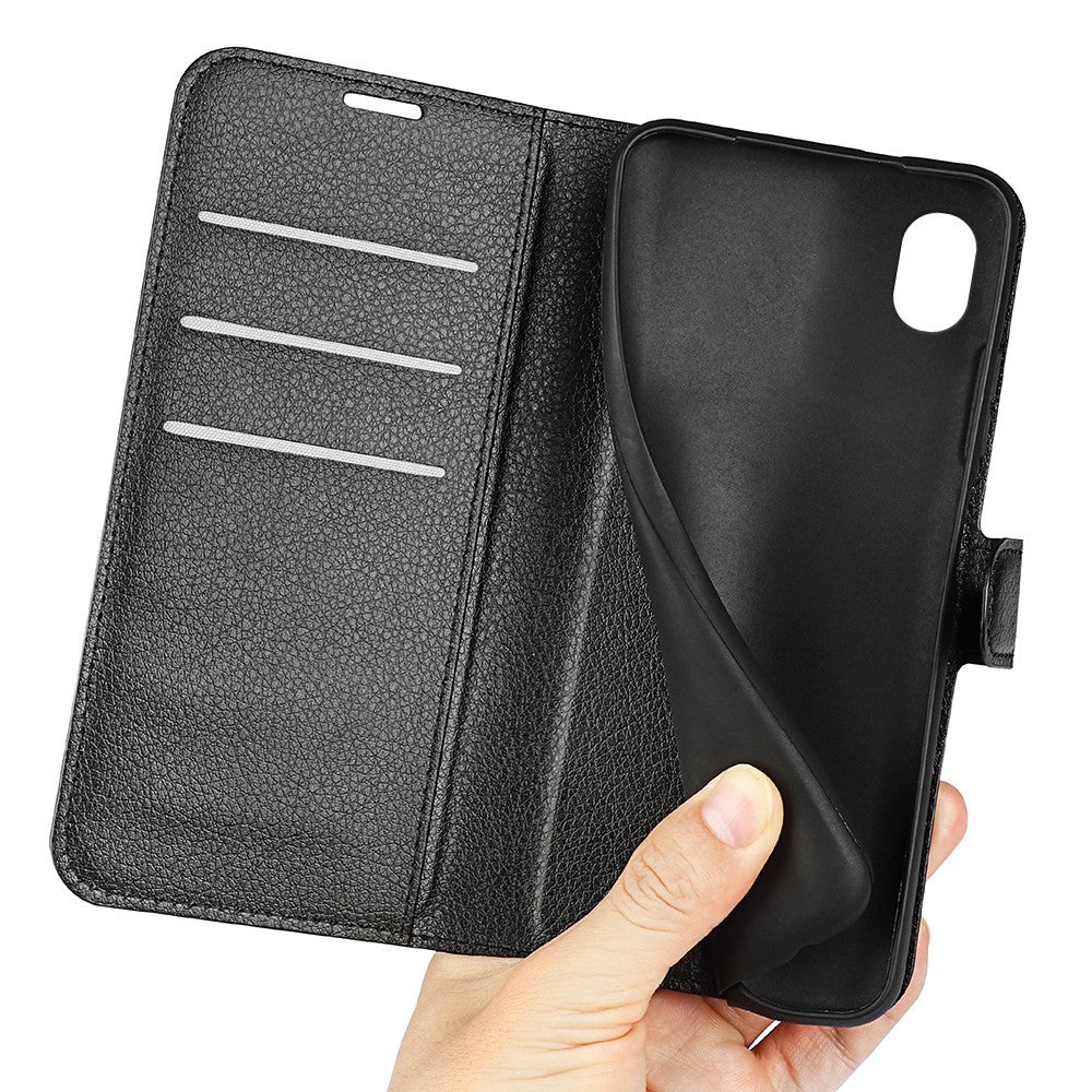 Litchi Texture PU Leather Phone Case for Samsung Galaxy A23e, Anti-scratch Wallet Stand Protective Phone Cover