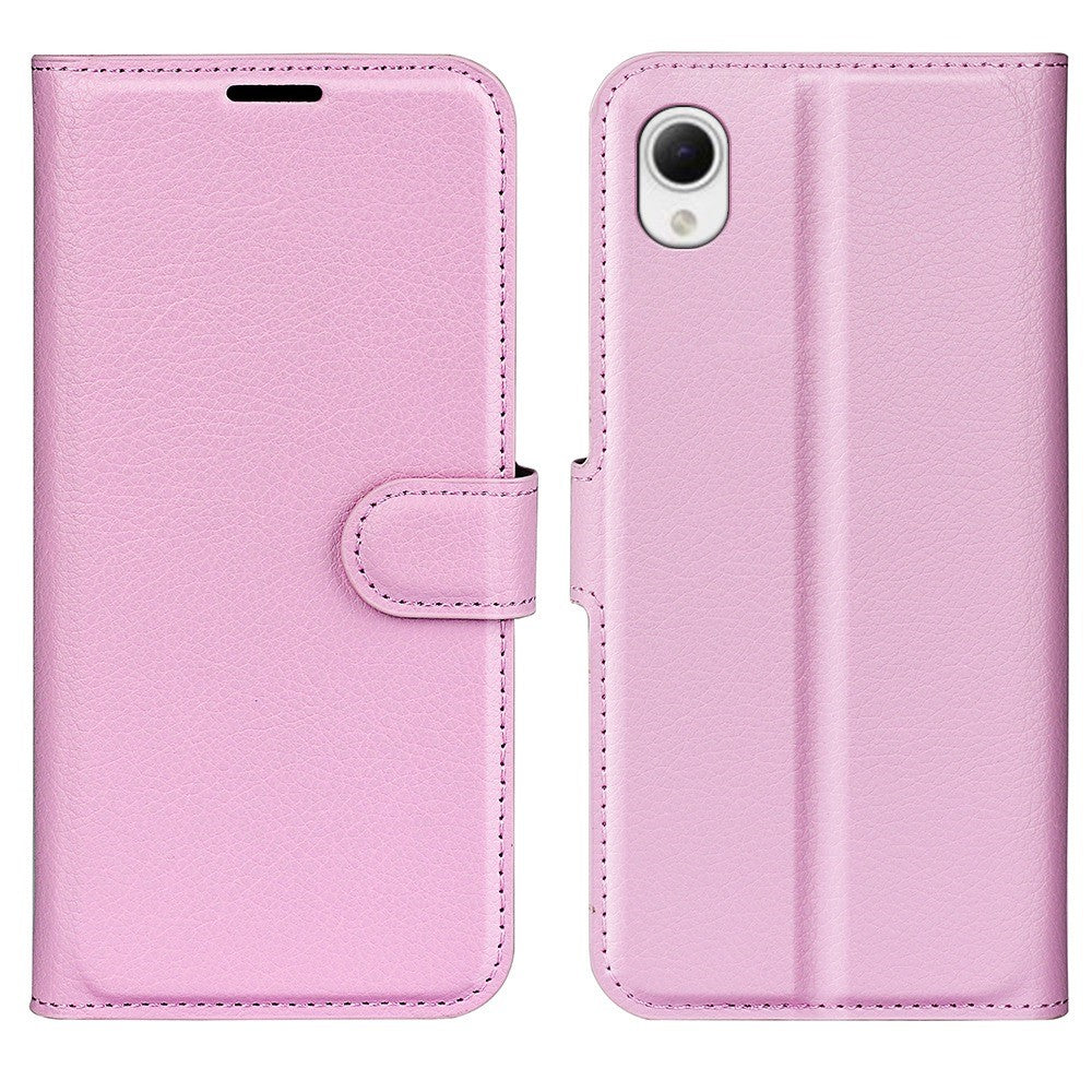 Litchi Texture PU Leather Phone Case for Samsung Galaxy A23e, Anti-scratch Wallet Stand Protective Phone Cover