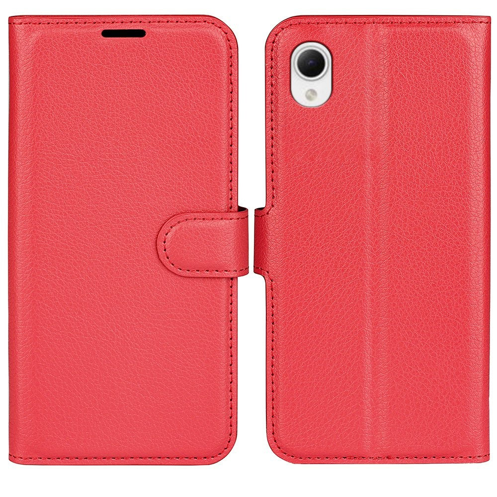 Litchi Texture PU Leather Phone Case for Samsung Galaxy A23e, Anti-scratch Wallet Stand Protective Phone Cover