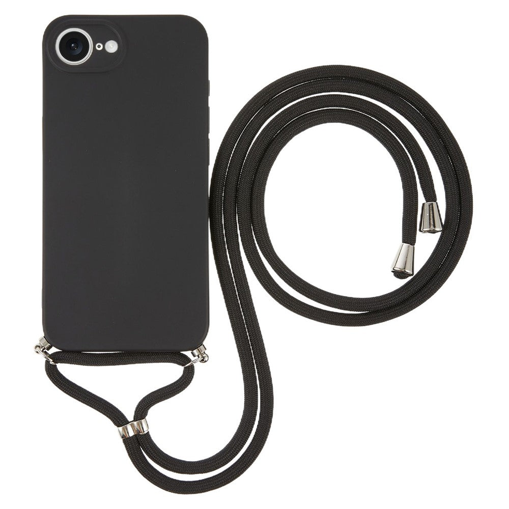 Til iPhone 17e / 16e cover Fleksibel TPU-fiberforing Stødsikker crossbody-telefoncover