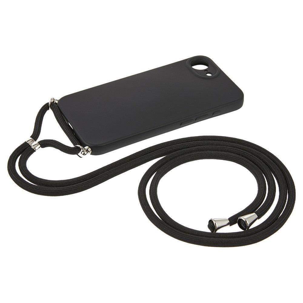 Til iPhone 17e / 16e cover Fleksibel TPU-fiberforing Stødsikker crossbody-telefoncover