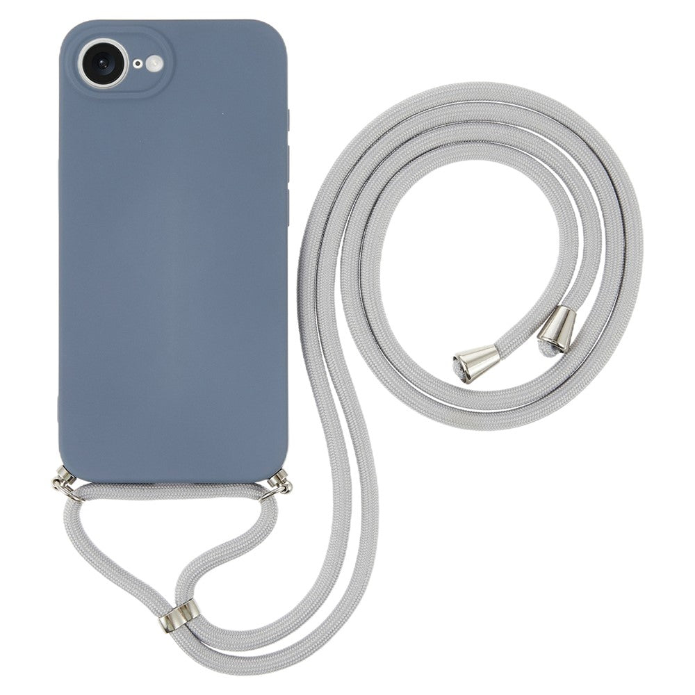 Til iPhone 17e / 16e cover Fleksibel TPU-fiberforing Stødsikker crossbody-telefoncover