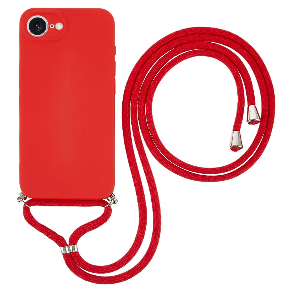 Til iPhone 17e / 16e cover Fleksibel TPU-fiberforing Stødsikker crossbody-telefoncover