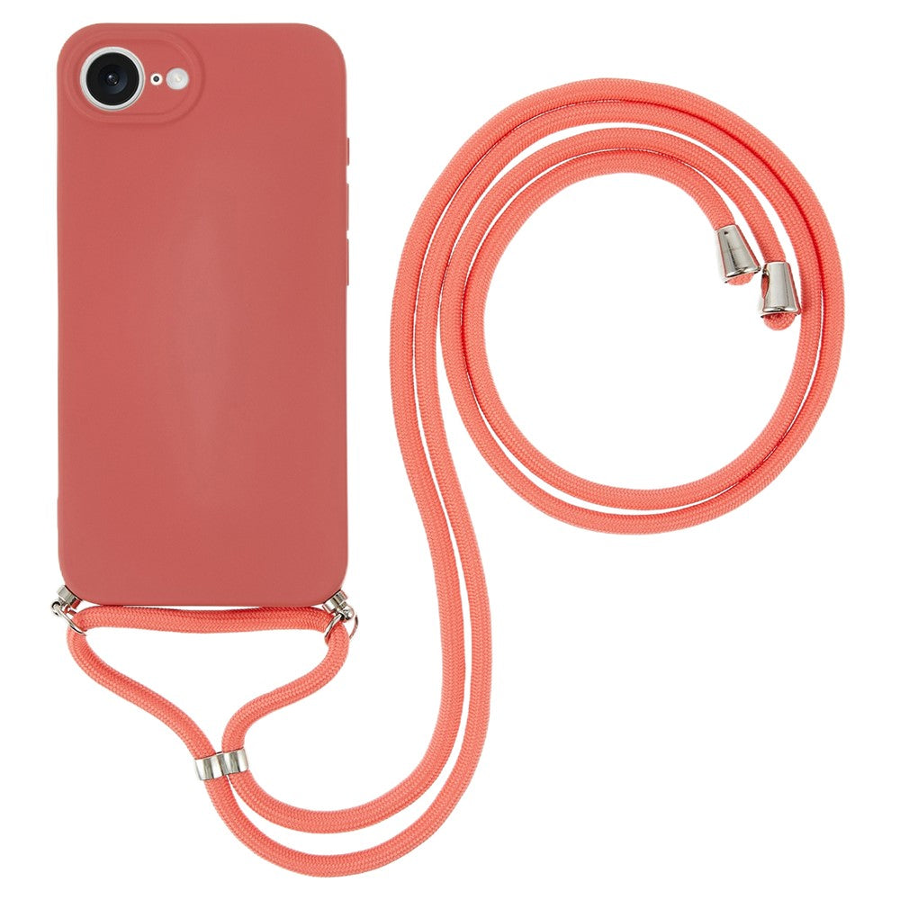 Til iPhone 17e / 16e cover Fleksibel TPU-fiberforing Stødsikker crossbody-telefoncover