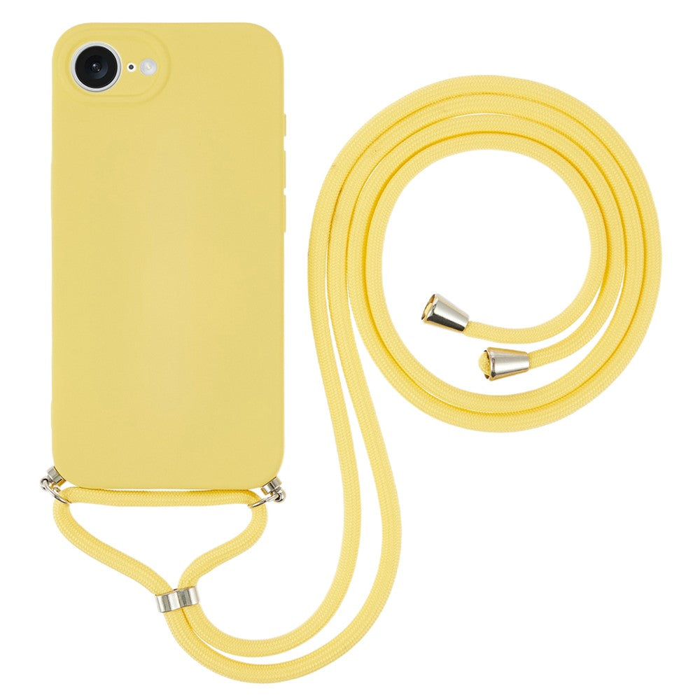 Til iPhone 17e / 16e cover Fleksibel TPU-fiberforing Stødsikker crossbody-telefoncover