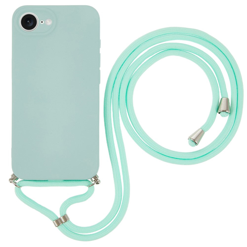 Til iPhone 17e / 16e cover Fleksibel TPU-fiberforing Stødsikker crossbody-telefoncover