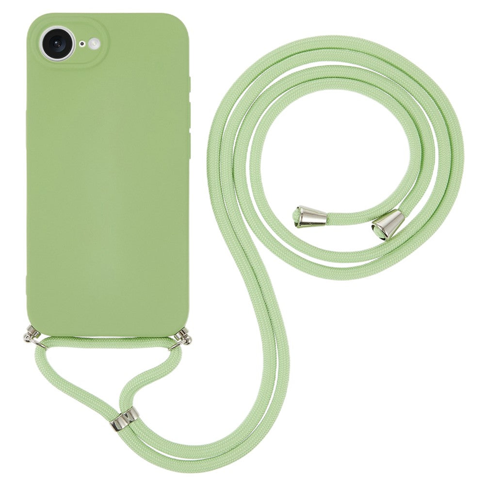Til iPhone 17e / 16e cover Fleksibel TPU-fiberforing Stødsikker crossbody-telefoncover