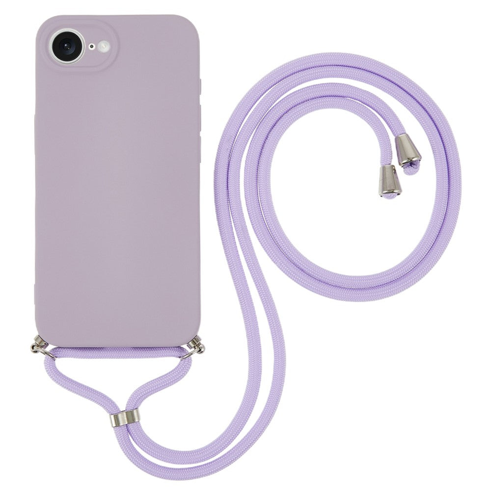 Til iPhone 17e / 16e cover Fleksibel TPU-fiberforing Stødsikker crossbody-telefoncover