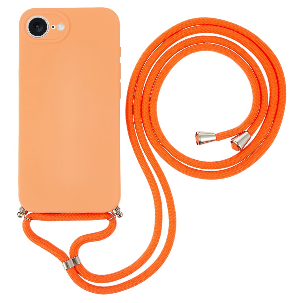 Til iPhone 17e / 16e cover Fleksibel TPU-fiberforing Stødsikker crossbody-telefoncover