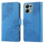 For Xiaomi Redmi Note 13 Pro 4G  /  Poco M6 Pro 4G Case Rose Flower PU Leather Wallet Phone Cover with 3 Card Slots
