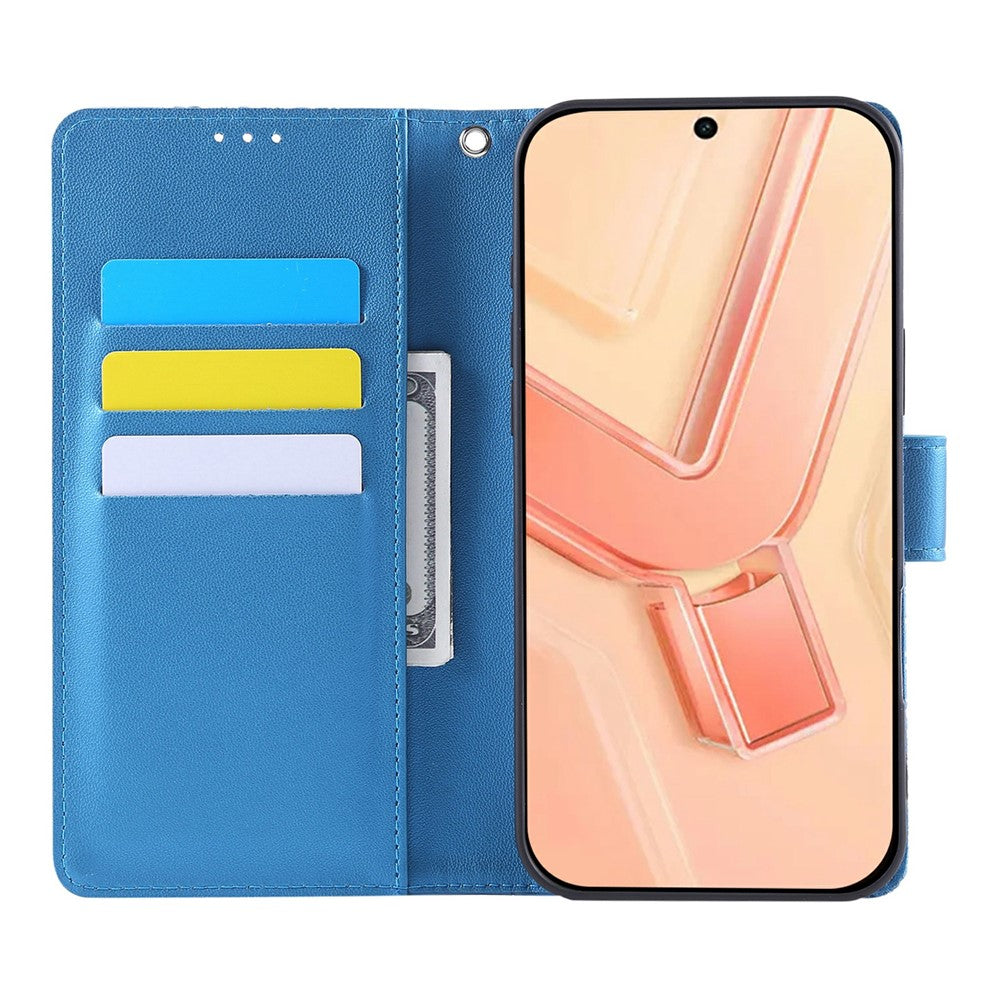 Xiaomi Redmi Note 13 Pro 4G / Poco M6 Pro 4G-skal, rosblommigt PU-läder, plånboksfodral med 3 kortfack