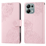 For Xiaomi Redmi Note 13 Pro 4G  /  Poco M6 Pro 4G Case Rose Flower PU Leather Wallet Phone Cover with 3 Card Slots