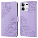For Xiaomi Redmi Note 13 5G Case Rose Flower PU Leather Wallet Phone Cover with 3 Card Slots