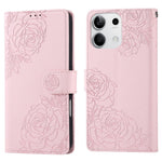 For Xiaomi Redmi Note 13 5G Case Rose Flower PU Leather Wallet Phone Cover with 3 Card Slots