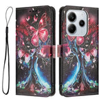 YX-2501 For Xiaomi Redmi Note 14 4G (164.84mm) Case Pattern Printing PU Leather Wallet Phone Cover with Lanyard