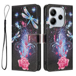 YX-2501 For Xiaomi Redmi Note 14 4G (164.84mm) Case Pattern Printing PU Leather Wallet Phone Cover with Lanyard