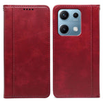 For Xiaomi Redmi Note 14S 4G Case Hidden Magnetic Closure Calf Texture Leather Phone Cover