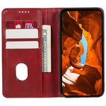 For Xiaomi Redmi Note 14S 4G Case Strong Magnetic PU Leather Phone Cover Calf Texture