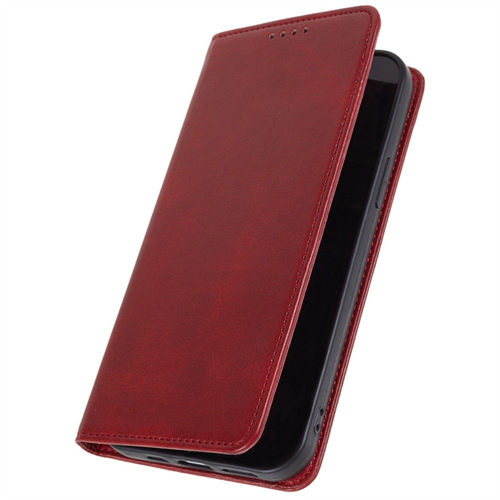 For Xiaomi Redmi Note 14S 4G Case Strong Magnetic PU Leather Phone Cover Calf Texture