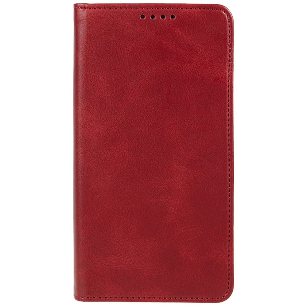 For Xiaomi Redmi Note 14S 4G Case Strong Magnetic PU Leather Phone Cover Calf Texture